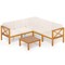 Costway 6 PCS Acacia Wood Patio Furniture Set with Cushions and Coffee Table for Garden